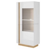 Vitrina Mobhaus City 72 (White/Grandson Oak/White Gloss)