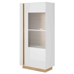 Витрина Mobhaus City 72 (White/Grandson Oak/White Gloss)