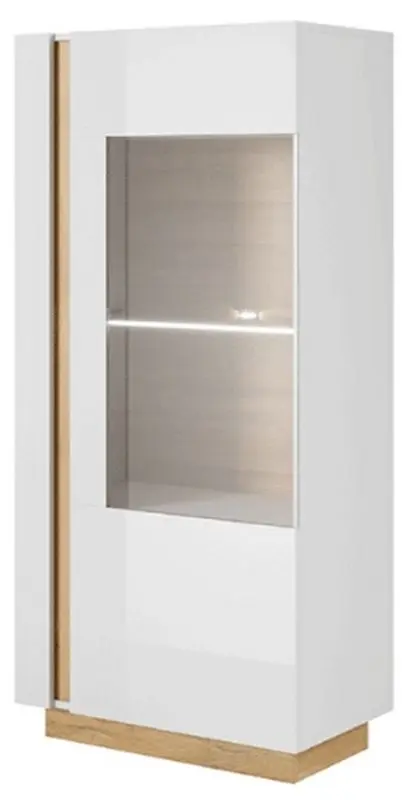 Витрина Mobhaus City 72 (White/Grandson Oak/White Gloss)