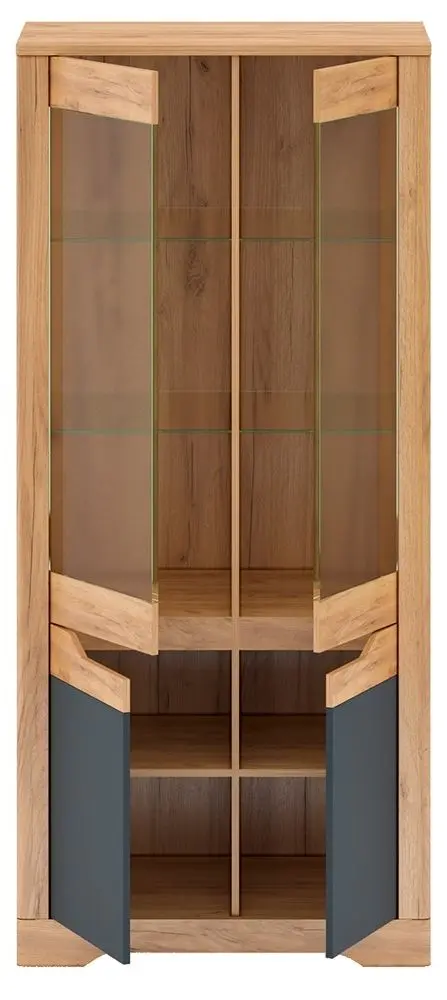 Витрина Mobhaus Fidel H (Craft Oak Golden/Graphite Gray)