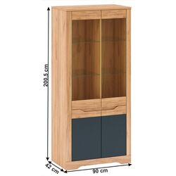 Витрина Mobhaus Fidel H (Craft Oak Golden/Graphite Gray) Thumb