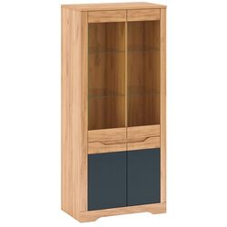 Vitrina Mobhaus Fidel H (Craft Oak Golden/Graphite Gray)