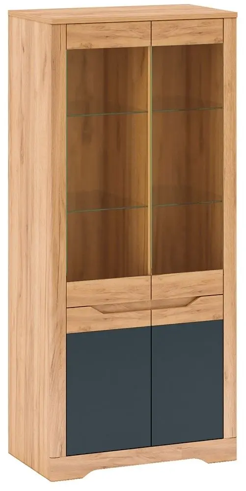 Витрина Mobhaus Fidel H (Craft Oak Golden/Graphite Gray)