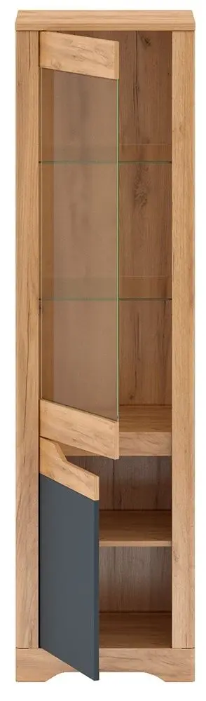 Витрина Mobhaus Fidel Right (Craft Oak Golden/Graphite Gray) - 4