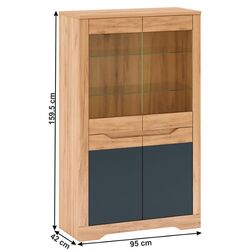 Vitrina Mobhaus Fidel С (Craft Oak Golden/Graphite Gray) Thumb