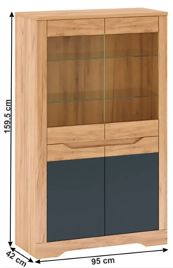 Vitrina Mobhaus Fidel С (Craft Oak Golden/Graphite Gray)