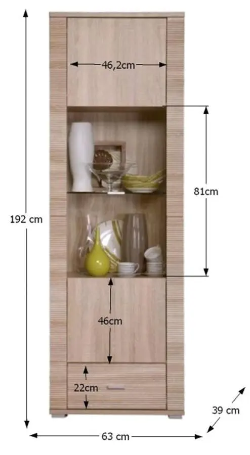 Витрина Tempo Kondela Grand Typ 5 (Sonoma Oak)