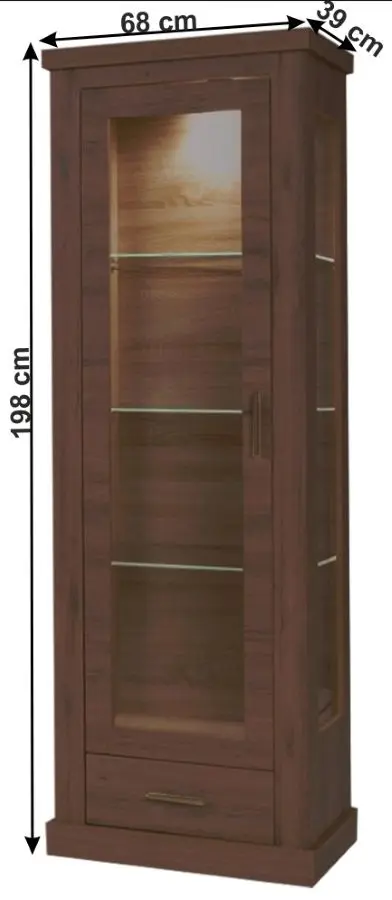 Витрина Mobhaus Hilard AR2 (Stirling Oak)