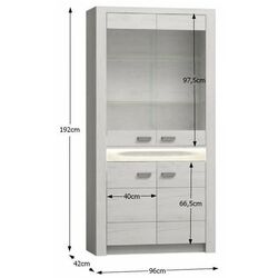 Vitrina Tempo Kondela Infinity I-03 (Ash White) Thumb