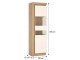 Витрина Tempo Kondela Leonardo LYOV03P (Riviera Oak/White Extra High Gloss)