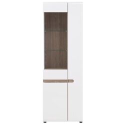 Витрина Mobhaus Lynatet Typ 01 (White Extra High Gloss/Sonoma Oak Dark) Thumb