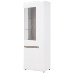 Витрина Mobhaus Lynatet Typ 01 (White Extra High Gloss/Sonoma Oak Dark) Thumb