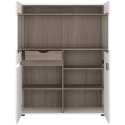 Tumba Mobhaus Lynatet Typ 33 (White Extra High Gloss/Sonoma Oak Dark) Thumb