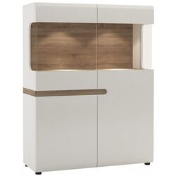Tumba Mobhaus Lynatet Typ 33 (White Extra High Gloss/Sonoma Oak Dark)