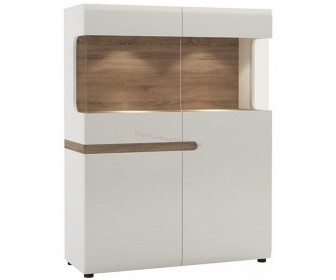 Тумба Mobhaus Lynatet Typ 33 (White Extra High Gloss/Sonoma Oak Dark)