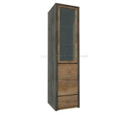 Penal-vitrina Mobhaus Montana W1D (Lefkas Oak Dark/Gray Smooth)