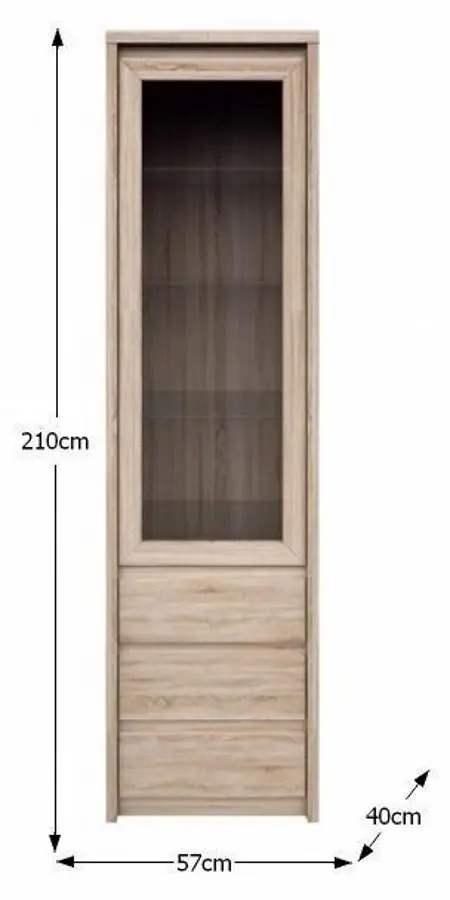 Dulap-vitrina Tempo Kondela Norty Typ 4 (Sonoma Oak)
