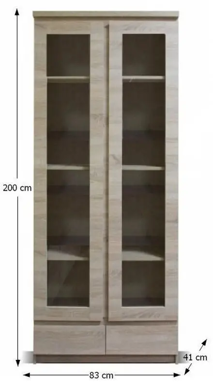 Vitrina Mobhaus Panama Typ 03 (Sonoma Oak)