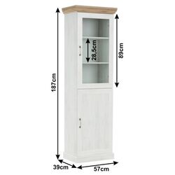 Витрина Tempo Kondela Royal S1D (Northern Pine/Wild Oak) Thumb