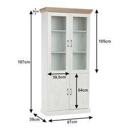 Vitrina Tempo Kondela Royal W4D (Northern Pine/Wild Oak) Thumb