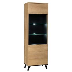 Vitrina Mobhaus Siran Typ 2 (Lefkas Oak/Black)