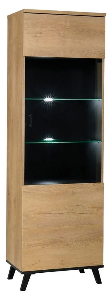 Vitrina Mobhaus Siran Typ 2 (Lefkas Oak/Black)