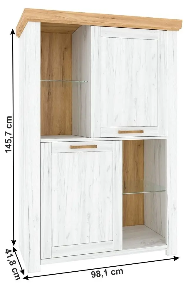 Тумба Tempo Kondela Sudbury С (Craft Oak Golden/Craft Oak White)