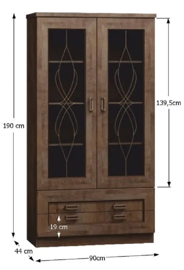 Витрина Tempo Kondela Tedy Typ T8 (Lefkas Oak)
