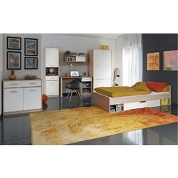 Vitrina Mobhaus Teyo 1D1W1S (White/Sonoma Oak) Thumb