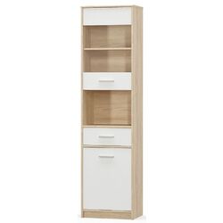 Vitrina Mobhaus Teyo 1D1W1S (White/Sonoma Oak)