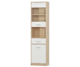 Vitrina Mobhaus Teyo 1D1W1S (White/Sonoma Oak)