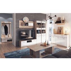 Tumba Mobhaus Teyo 2D1W1S/80 (White/Sonoma Oak) Thumb