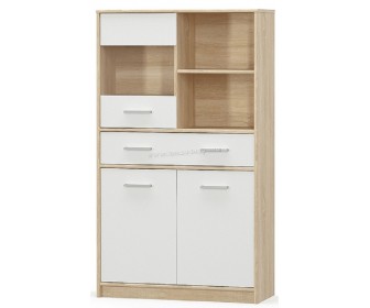 Тумба Mobhaus Teyo 2D1W1S/80 (White/Sonoma Oak)