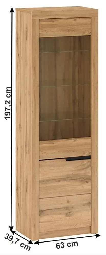 Vitrina Tempo Kondela Toronta A1 Left (Wotan Oak) - 2