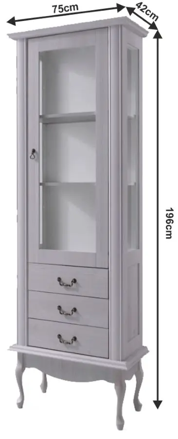 Vitrina Tempo Kondela Vilar DA4 (White Pine)