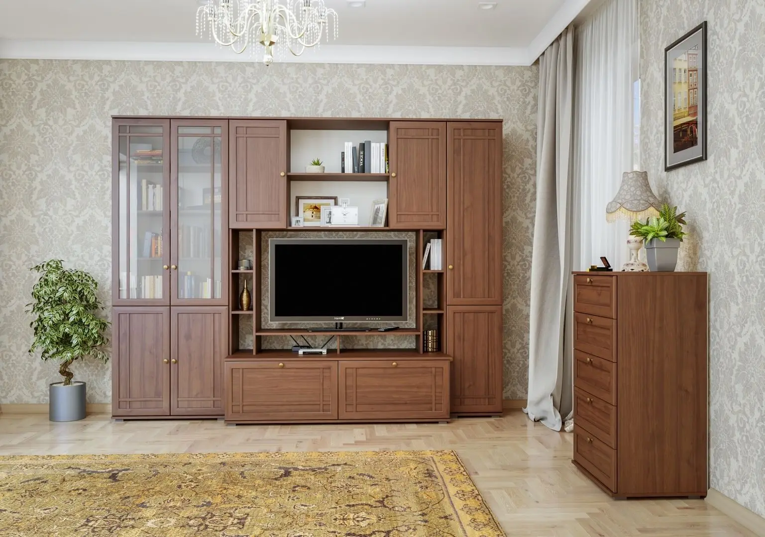 Vitrina Mobi Marco 03.261 (Fireside Select Walnut)