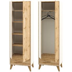 Шкаф комбинированный Неман Сканди МН-036-09 (Дуб Вотан/Белый) Thumb