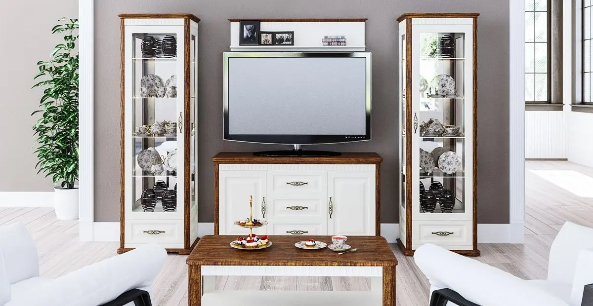 Vitrina Неман Marsel МН-126-11 Country Oak/Cream (Stinga/Dreapta)