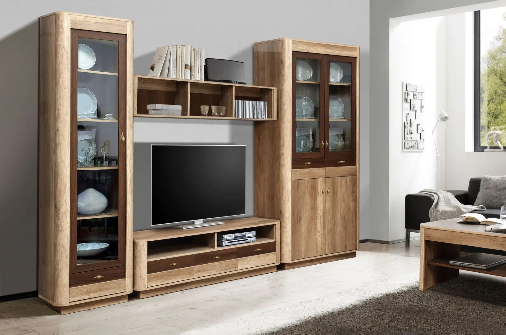 Dulap-Vitrina Олмеко Fantaziya 34.05 (Canyon Oak/Cagliari Oak) - 3