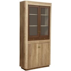 Шкаф-Витрина Олмеко Фантазия 34.05 (Дуб Каньон/Дуб Кальяри)