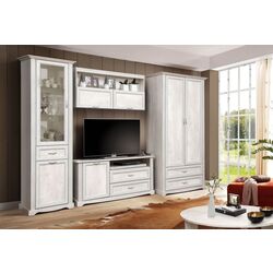 Шкаф-Витрина Олмеко Сохо 32.06 (Бетон Пайн Белый/Бетон Пайн Патина) Thumb