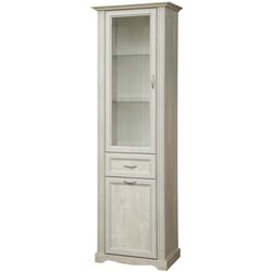 Шкаф-Витрина Олмеко Сохо 32.06 (Бетон Пайн Белый/Бетон Пайн Патина)