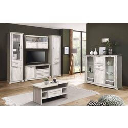 Шкаф-Витрина Олмеко Сохо 32.06 (Бетон Пайн Белый/Бетон Пайн Патина) Thumb