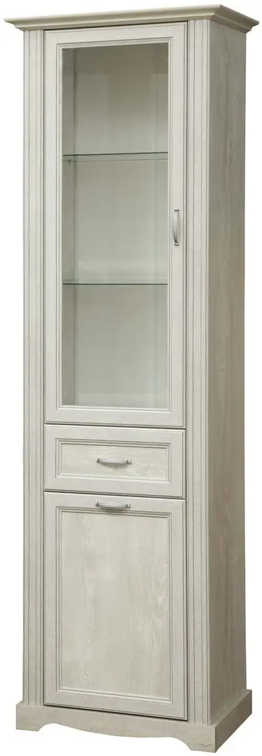 Шкаф-Витрина Олмеко Сохо 32.06 (Бетон Пайн Белый/Бетон Пайн Патина)