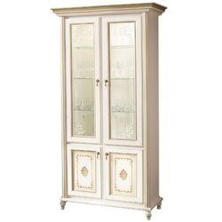 Vitrina cu doua usi Skay Verona White/Gold (cu desen) Thumb