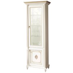 Витрина однодверная Skay Верона Белый/Золото (с рисунком)