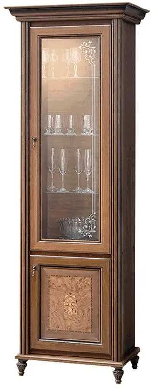 Vitrina Skay Verona Caravaggio Nut/Root Nut (cu o usa)