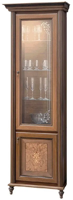 Vitrina de colt Skay Verona (Caravaggio Nut/Root Nut)