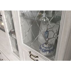 Dulap-vitrina de colt SV-Mebel Aleksandriya ШК-120 (Santorini Pine Light) Thumb