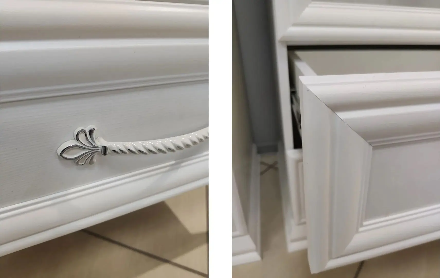 Шкаф-витрина Браво-Мебель Грация ШР-2 915 (Белый) - 2